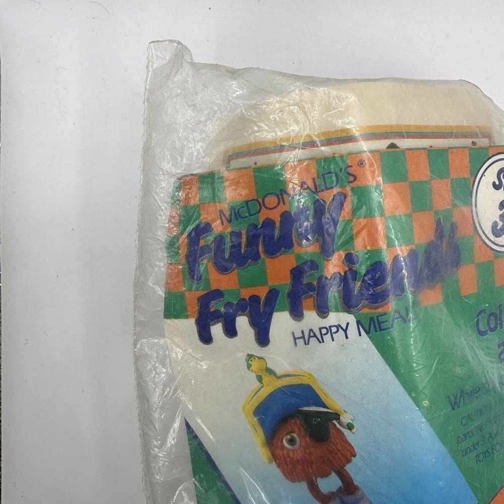 1989 McDonald’s Funny Fry Friends Happy Meal Toy Figure Matey Set 3 SEALED - Picture 4 of 13